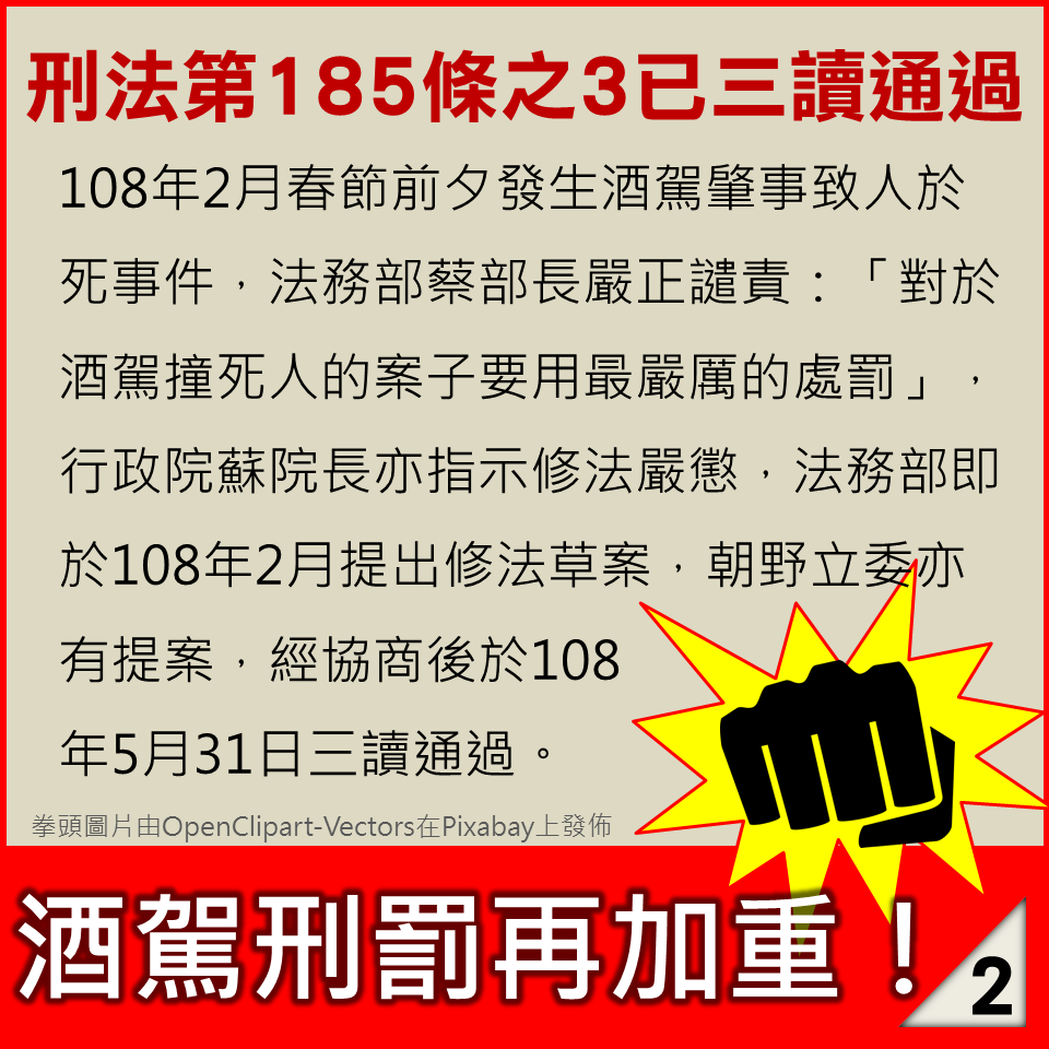 刑法第185條之3修正草案說明