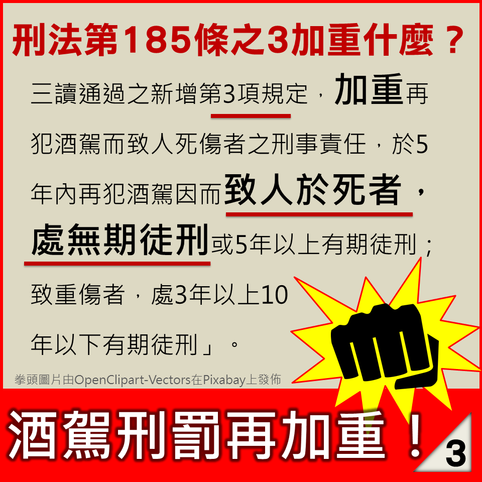 刑法第185條之3修正草案說明