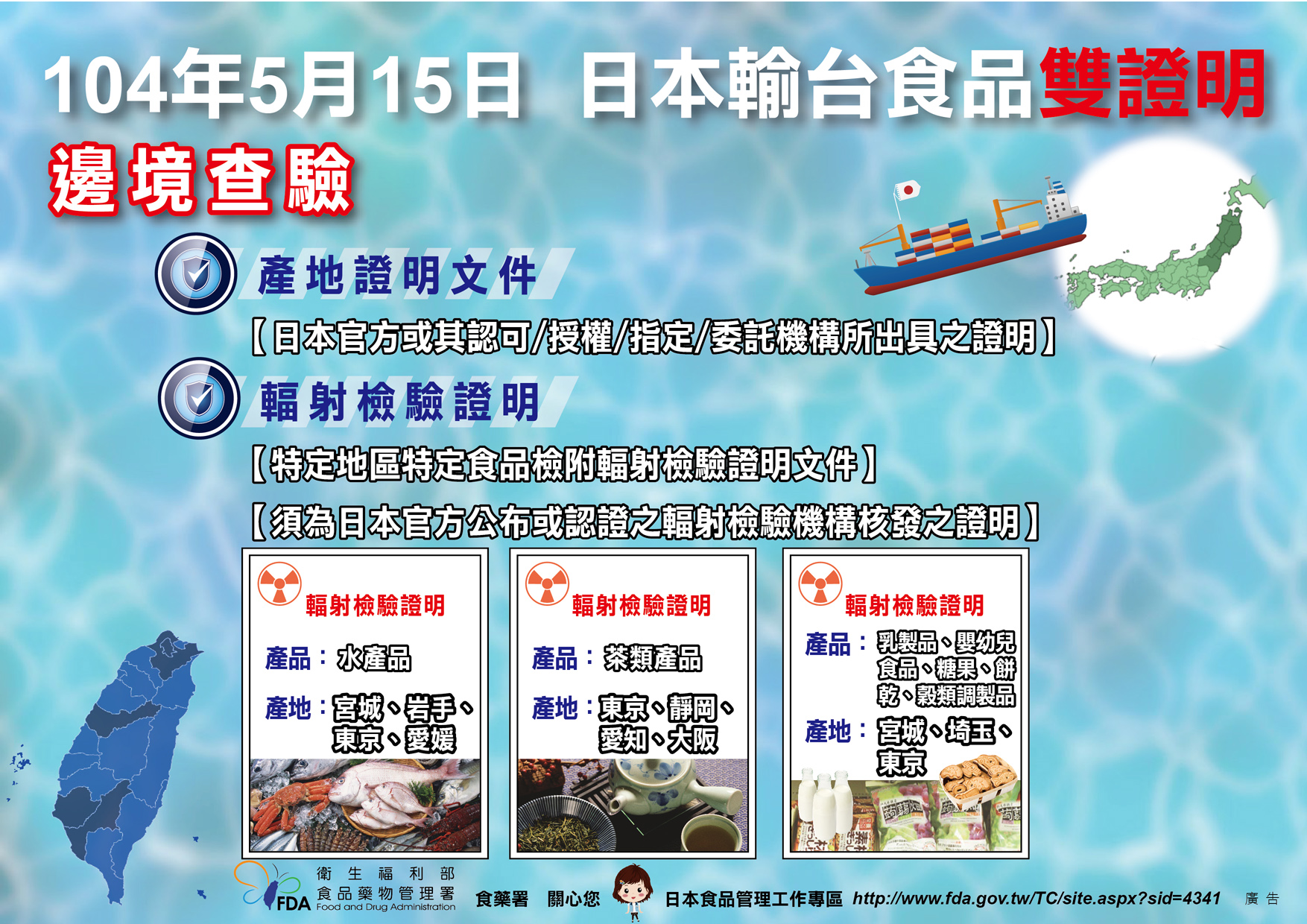 日本輸臺食品 層層把關全民心安